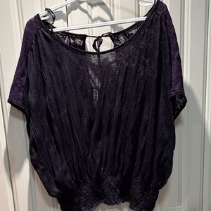 Free People Deep Purple Blouse
